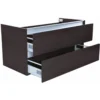 Wiesbaden Vision Wastafelonderkast - 100x46cm - 2 lades - MDF - Houtnerf Grijs