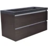 Wiesbaden Vision Wastafelonderkast - 100x46cm - 2 lades - MDF - Houtnerf Grijs