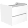 Wiesbaden Vision Wastafelonderkast - 60x46cm - 2 lades - MDF - Glans Wit