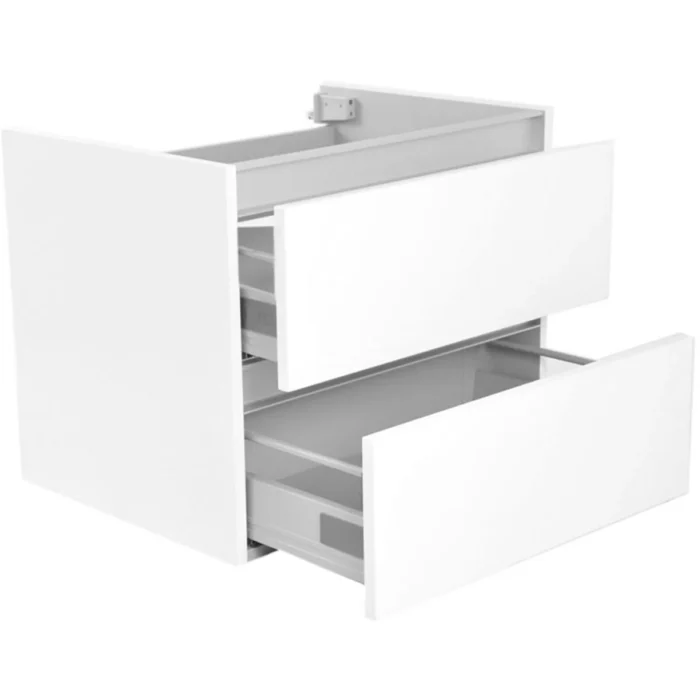 Wiesbaden Vision Wastafelonderkast - 60x46cm - 2 lades - MDF - Glans Wit