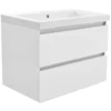 Wiesbaden Vision Wastafelonderkast - 60x46cm - 2 lades - MDF - Glans Wit