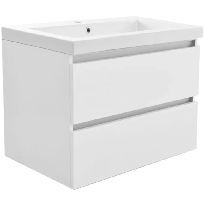 Wiesbaden Vision Wastafelonderkast - 60x46cm - 2 lades - MDF - Glans Wit