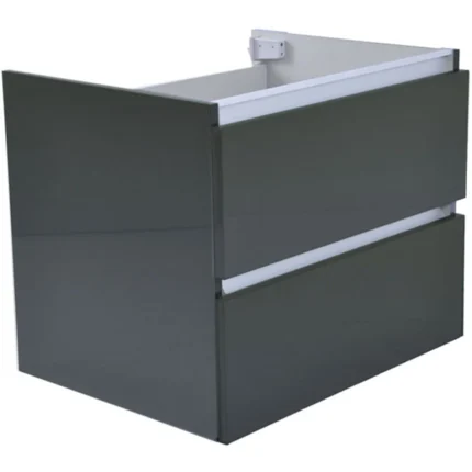 Wiesbaden Vision Wastafelonderkast - 60x46cm - 2 lades - MDF - Hoogglans Grijs