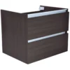 Wiesbaden Vision Wastafelonderkast - 60x46cm - 2 lades - MDF - Houtnerf Grijs