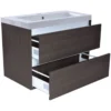 Wiesbaden Vision Wastafelonderkast - 60x46cm - 2 lades - MDF - Houtnerf Grijs
