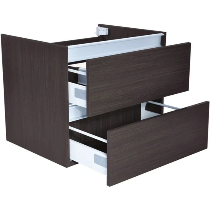 Wiesbaden Vision Wastafelonderkast - 60x46cm - 2 lades - MDF - Houtnerf Grijs