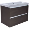 Wiesbaden Vision Wastafelonderkast - 60x46cm - 2 lades - MDF - Houtnerf Grijs