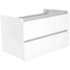 Wiesbaden Vision Wastafelonderkast - 80x46cm - 2 lades - MDF - Glans Wit