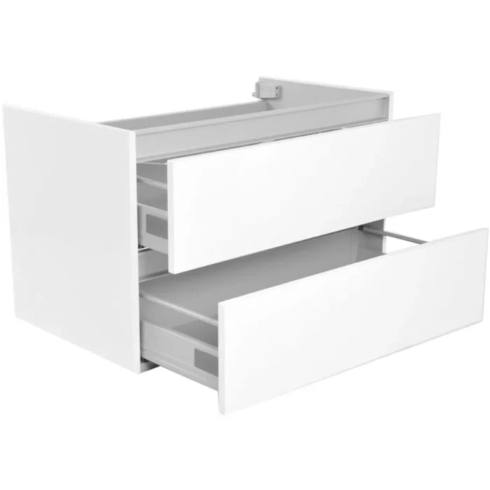 Wiesbaden Vision Wastafelonderkast - 80x46cm - 2 lades - MDF - Glans Wit