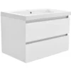 Wiesbaden Vision Wastafelonderkast - 80x46cm - 2 lades - MDF - Glans Wit