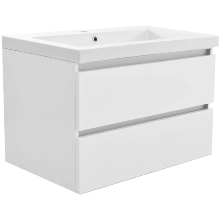 Wiesbaden Vision Wastafelonderkast - 80x46cm - 2 lades - MDF - Glans Wit