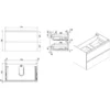 Wiesbaden Vision Wastafelonderkast - 80x46cm - 2 lades - MDF - Hoogglans Grijs