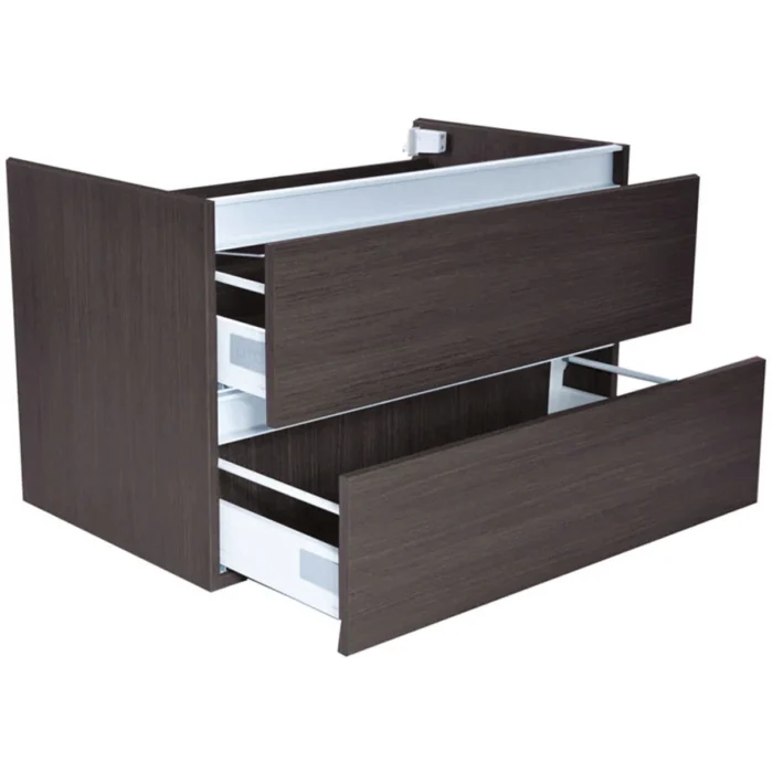 Wiesbaden Vision Wastafelonderkast - 80x46cm - 2 lades - MDF - Houtnerf Grijs