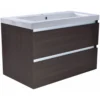 Wiesbaden Vision Wastafelonderkast - 80x46cm - 2 lades - MDF - Houtnerf Grijs