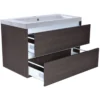 Wiesbaden Vision Wastafelonderkast - 80x46cm - 2 lades - MDF - Houtnerf Grijs
