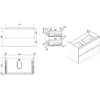 Wiesbaden Vision Wastafelonderkast - 80x46cm - 2 lades - MDF - Houtnerf Grijs