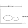 Wiesbaden X32 Metal Bedieningspaneel - Drukplaat voor Inbouwreservoir - Frontbediening - Geborsteld Messing
