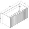 Xellanz Ribbella Wastafelonderkast - 100x45cm - 1 lade - Softclose - Naturel Eik