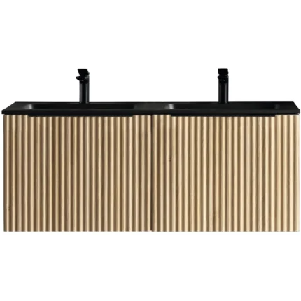 Xellanz Ribbella Wastafelonderkast - 120x45cm - 2 lades - 2 uitsparingen - Softclose - Naturel Eik
