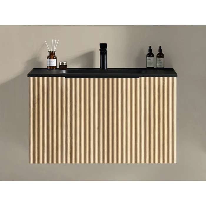 Xellanz Ribbella Wastafelonderkast - 80x45cm - 1 lade - Softclose - Naturel Eik