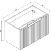 Xellanz Ribbella Wastafelonderkast - 80x45cm - 1 lade - Softclose - Naturel Eik
