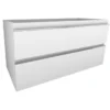 Xellanz Tigris Wastafelonderkast - 100x46cm - 2 lades - MDF - Glans Wit