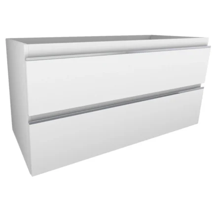 Xellanz Tigris Wastafelonderkast - 100x46cm - 2 lades - MDF - Glans Wit