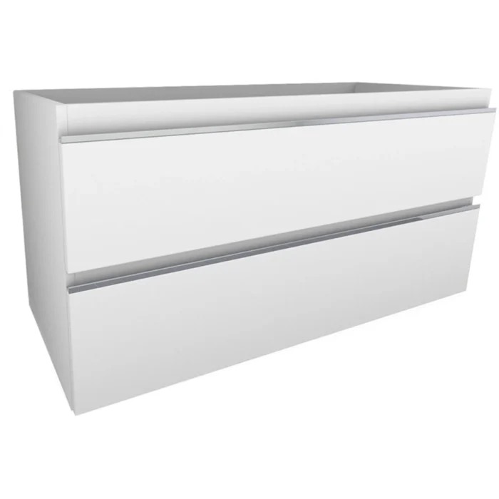 Xellanz Tigris Wastafelonderkast - 100x46cm - 2 lades - MDF - Glans Wit
