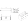 Xellanz Tigris Wastafelonderkast - 100x46cm - 2 lades - MDF - Glans Wit
