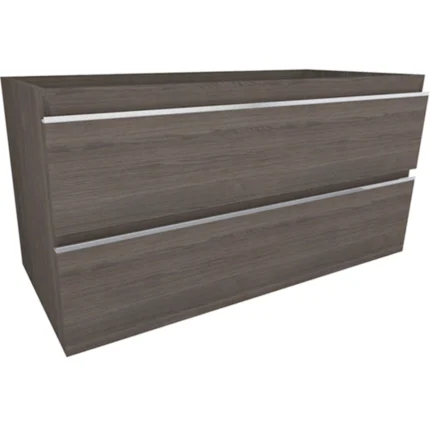 Xellanz Tigris Wastafelonderkast - 100x46cm - 2 lades - MDF - Houtnerf Grijs