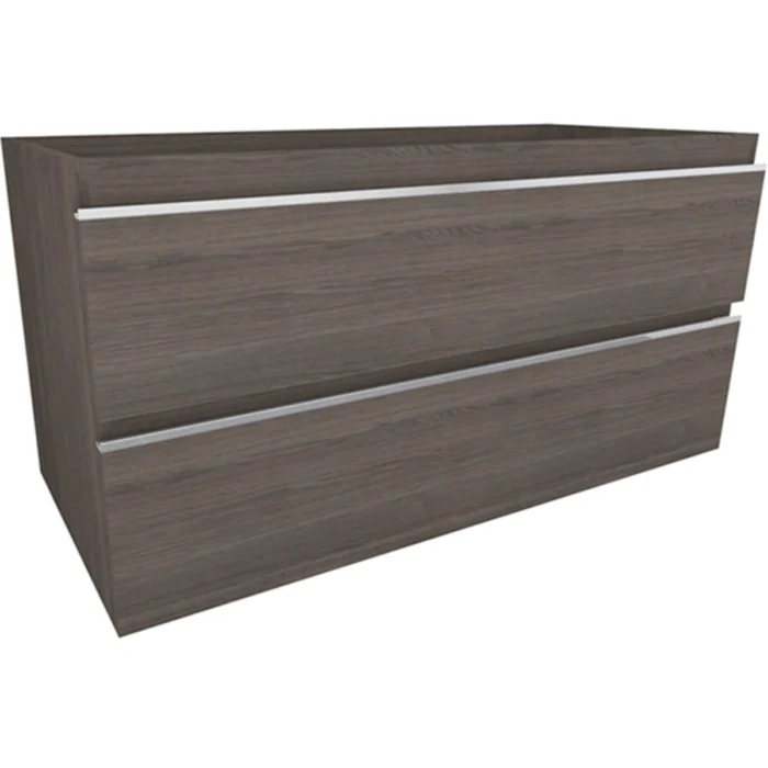 Xellanz Tigris Wastafelonderkast - 100x46cm - 2 lades - MDF - Houtnerf Grijs