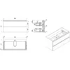 Xellanz Tigris Wastafelonderkast - 100x46cm - 2 lades - MDF - Houtnerf Grijs