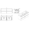Xellanz Tigris Wastafelonderkast - 120x46cm - 4 lades - 2 uitsparingen - MDF - Glans Wit
