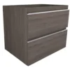 Xellanz Tigris Wastafelonderkast - 60x46cm - 2 lades - MDF - Houtnerf Grijs
