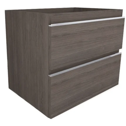 Xellanz Tigris Wastafelonderkast - 60x46cm - 2 lades - MDF - Houtnerf Grijs