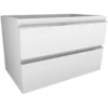 Xellanz Tigris Wastafelonderkast - 80x46cm - 2 lades - MDF - Glans Wit