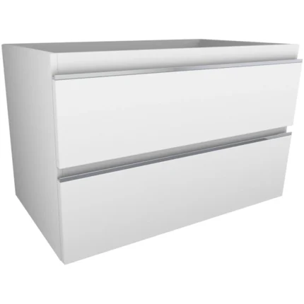 Xellanz Tigris Wastafelonderkast - 80x46cm - 2 lades - MDF - Glans Wit