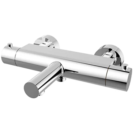 Wiesbaden Style Thermostatische Badmengkraan - 15cm - Cooltouch - Opbouw - Messing - Chroom