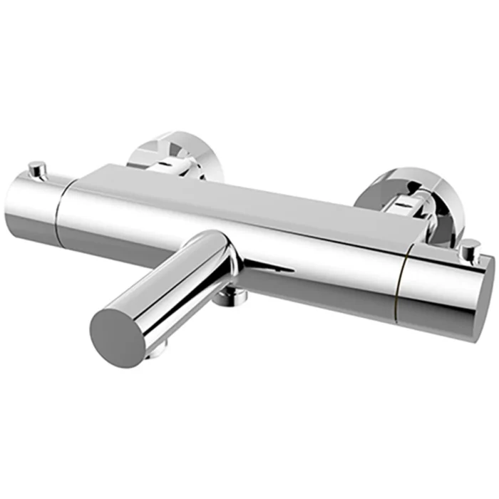 Wiesbaden Style Thermostatische Badmengkraan - 15cm - Cooltouch - Opbouw - Messing - Chroom