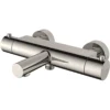 Wiesbaden Style Thermostatische Badmengkraan - 15cm - Cooltouch - Opbouw - Messing - Geborsteld Staal