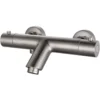 Xellanz Rio Thermostatische Badmengkraan - Hartafstand 15cm - Opbouw - Messing - Geborsteld Staal